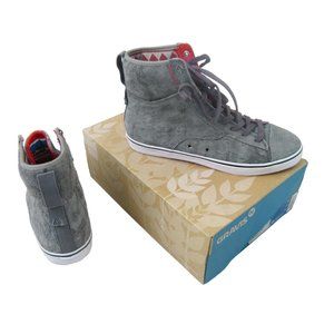 NEW Gravis Burton Snowboards Drifter Hi Top Sneakers!  8 or 9  Gray  Japan Only